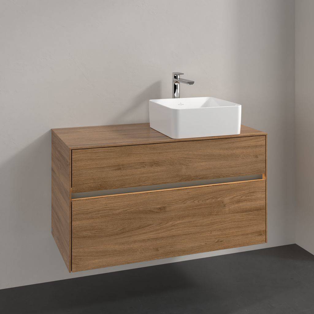 Villeroy & Boch Collaro Waschtischunterschrank 1000 x 548 x 500mm, mit LED Beleuchtung