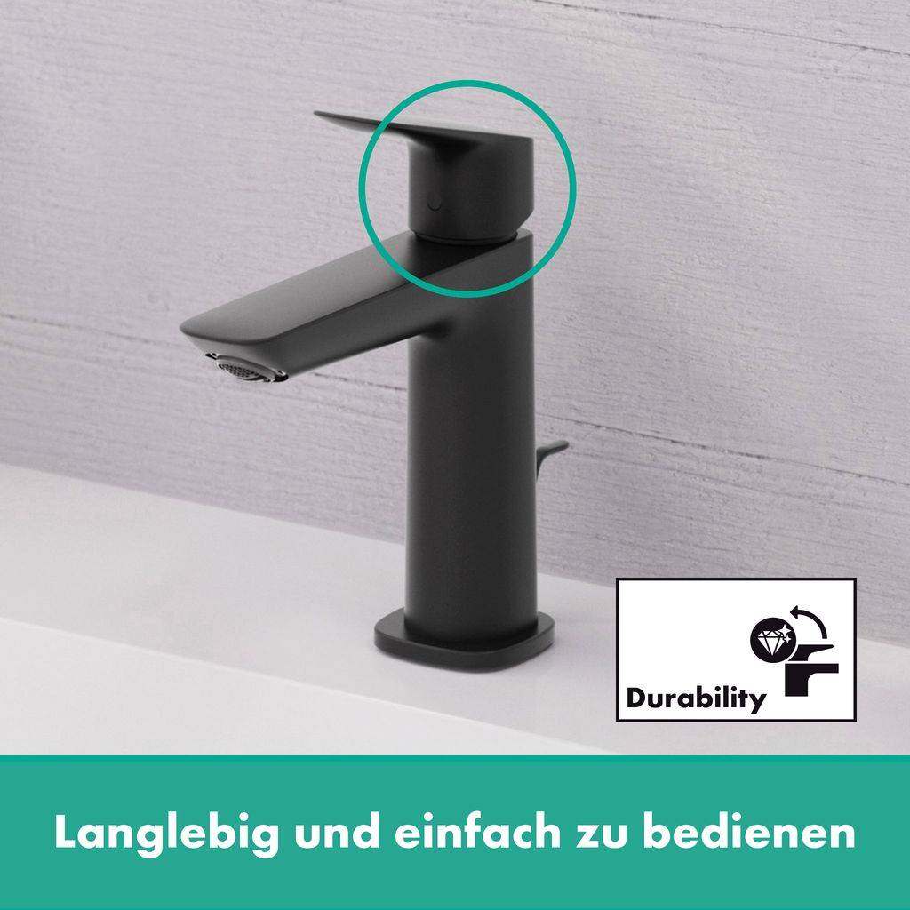 Logis Einhebel-Waschtischmischer 110 mit Zugstangen Ablaufgarnitur