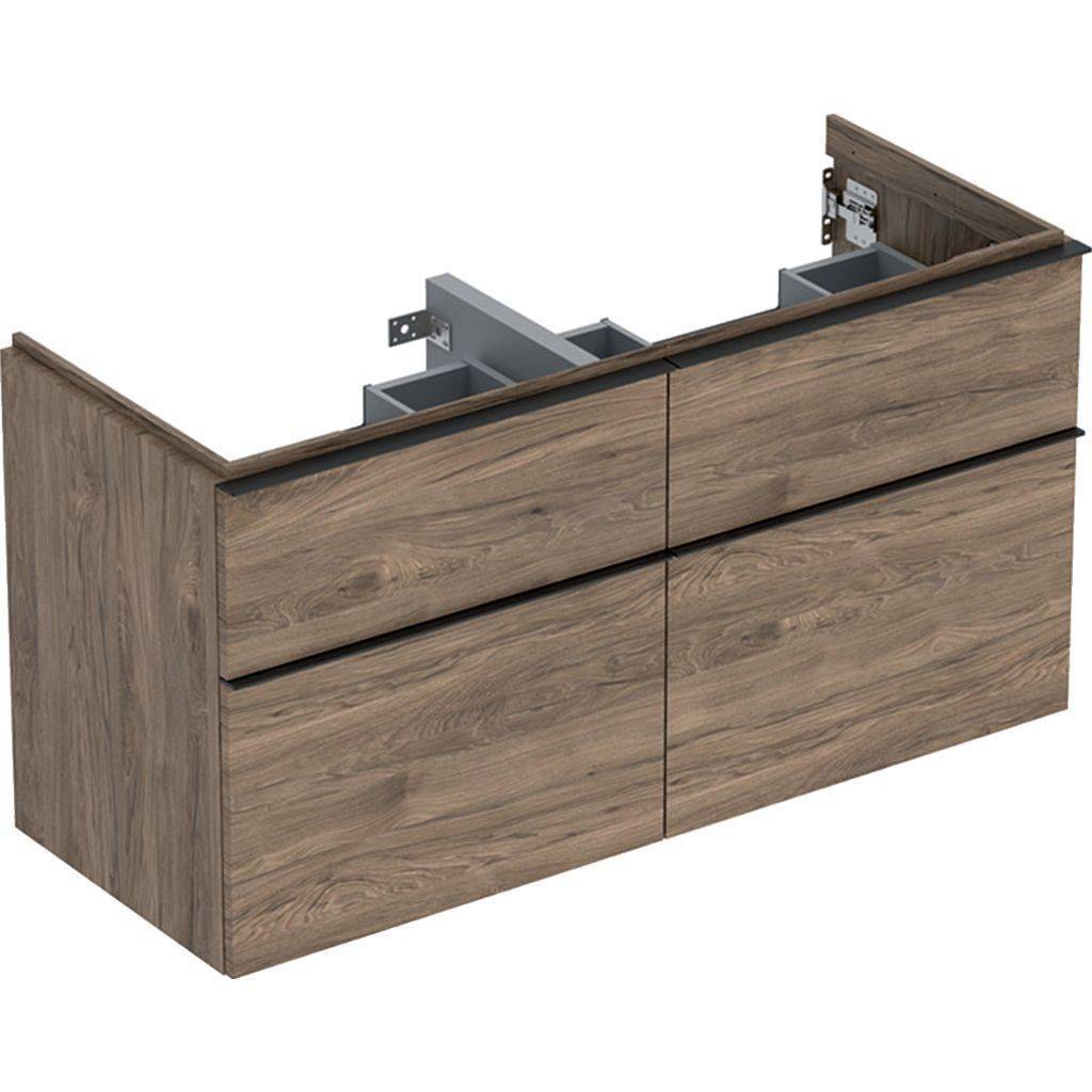 Geberit iCon Unterschrank für Doppel-Waschtisch, mit zwei Schubladen, 120cm