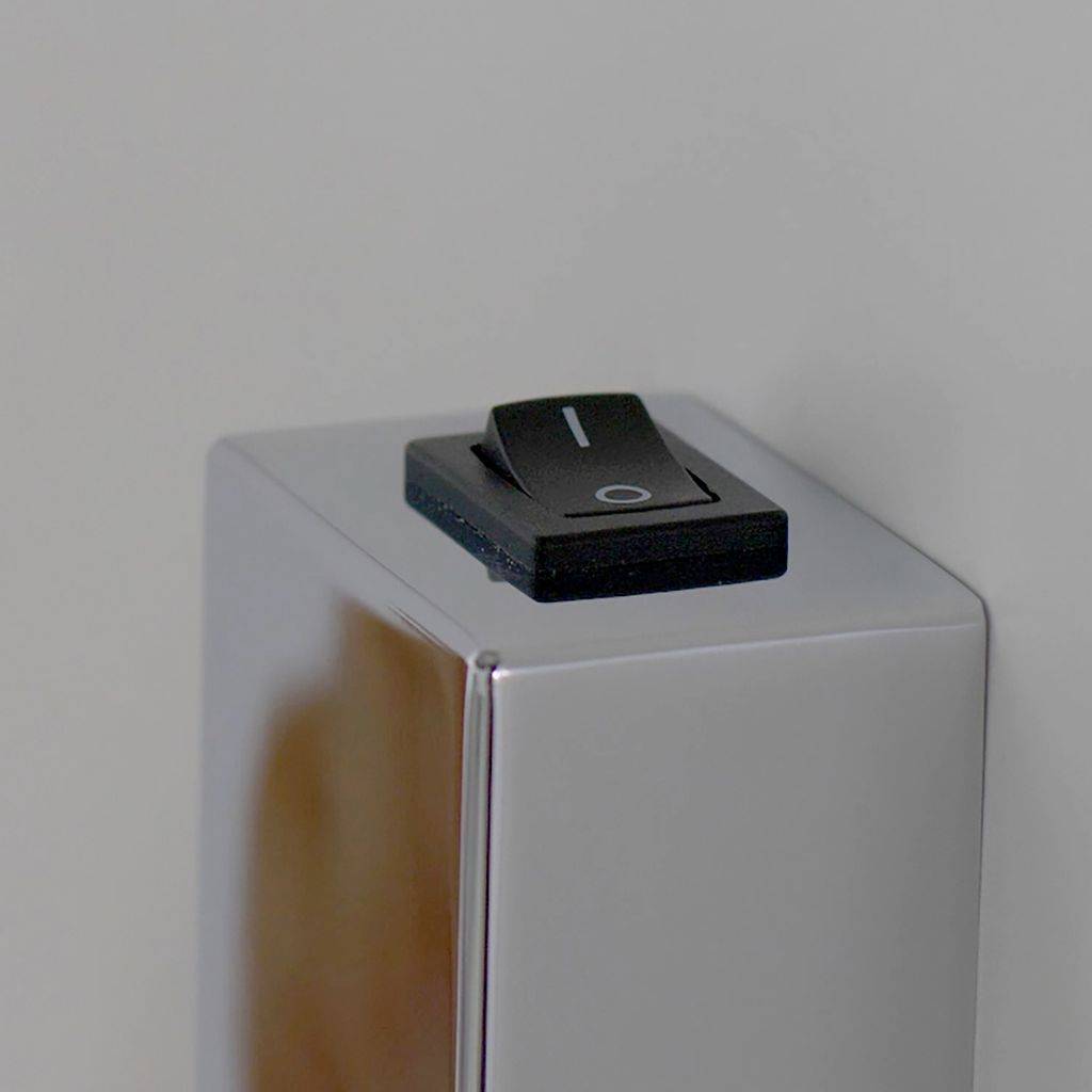 Kosmetikspiegel iLook_move, eckig, beleuchtet, mit 1 Lichtfarbe, mit Wippschalter