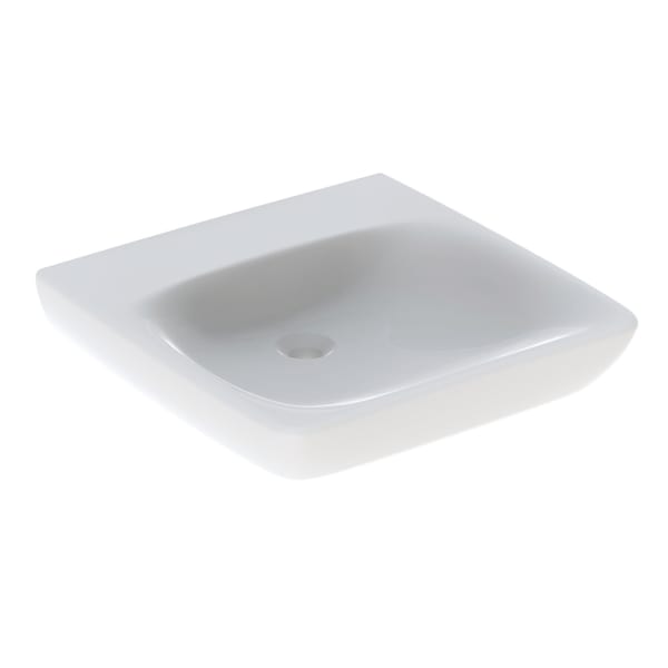 Renova Comfort Waschtisch barrierefrei 55x55cm, ohne Hahnloch, ohne Überlauf, weiß
