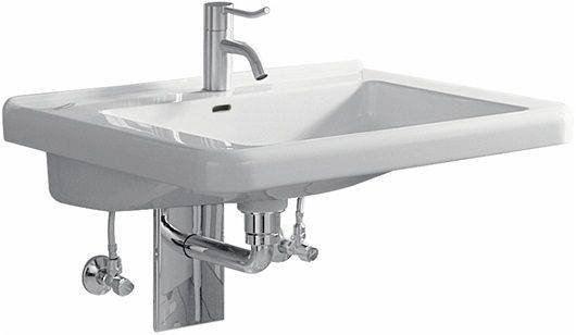 Renova Comfort Waschtisch, 550 x 525mm, unterfahrbar, mit Hahnloch, mit Überlauf