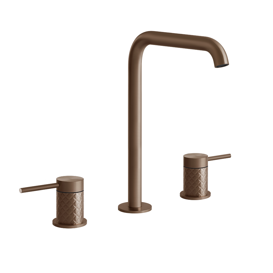 Gessi 316 Intreccio 3-Loch-Waschtischarmatur 230mm hoch