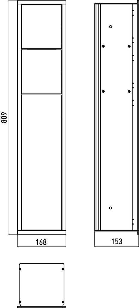 asis module 150 WC-Modul Unterputzmodell Türanschlag rechts