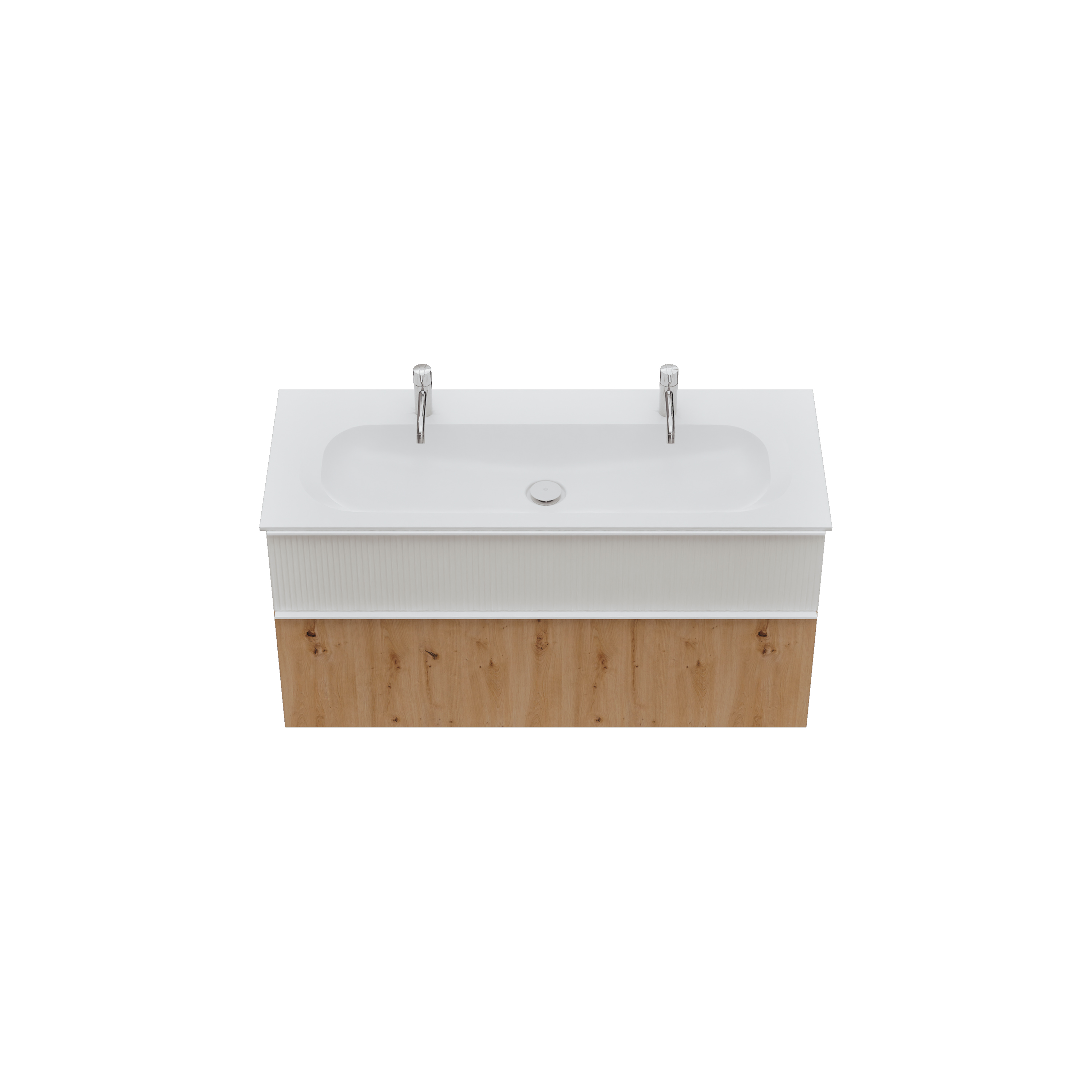burgbad Fiumo 2.0 Badmöbel-Set 1220mm Eiche Dekor Urban/Alpinweiss