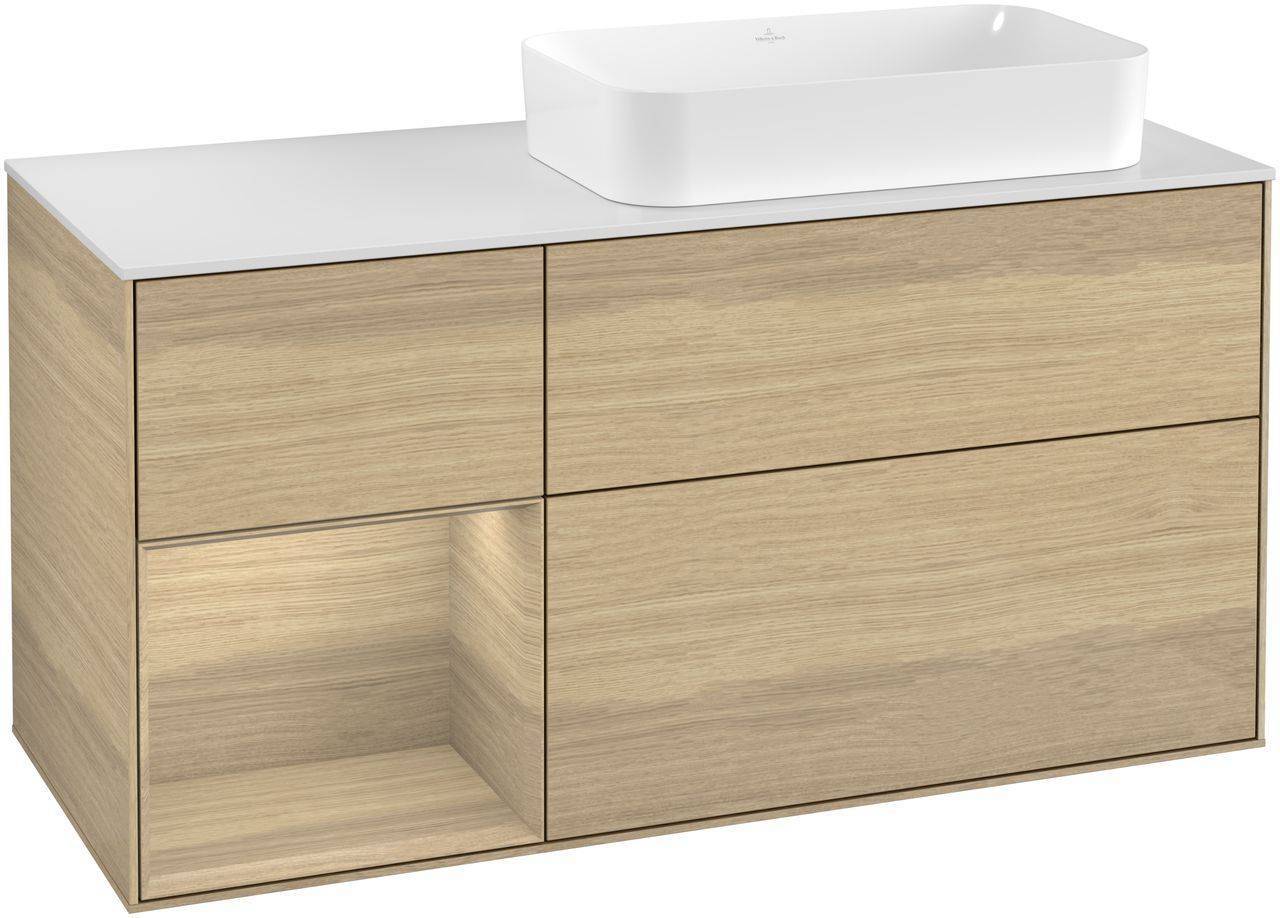 Villeroy & Boch Finion Waschtischunterschrank 1200 x 603 x 501mm, Abdeckplatte weiß matt