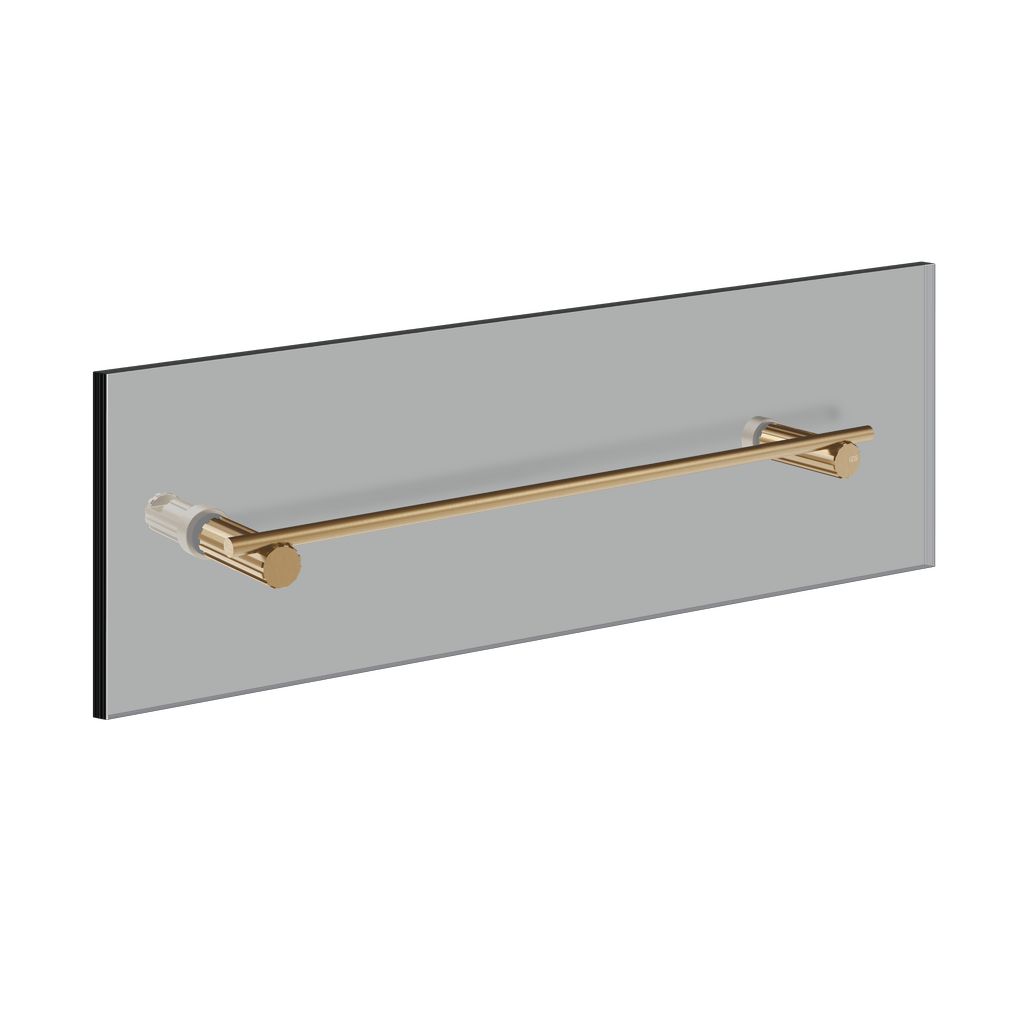 Gessi Incastri Badetuchhalter für Glaswand, 30cm, warm bronze gebürstet PVD