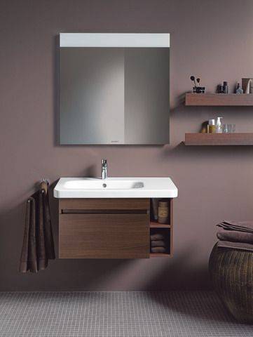 DuraStyle Möbelwaschtisch asymmetrisch, Becken links, mit Überlauf, 800 x 480mm