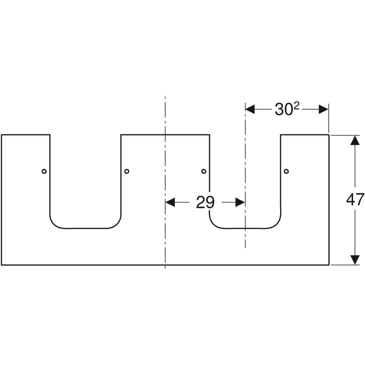 One Waschtischplatte  Marmoroptik, Ausschnitt zweifach, für Aufsatzwaschtisch Schalenform, 120cm