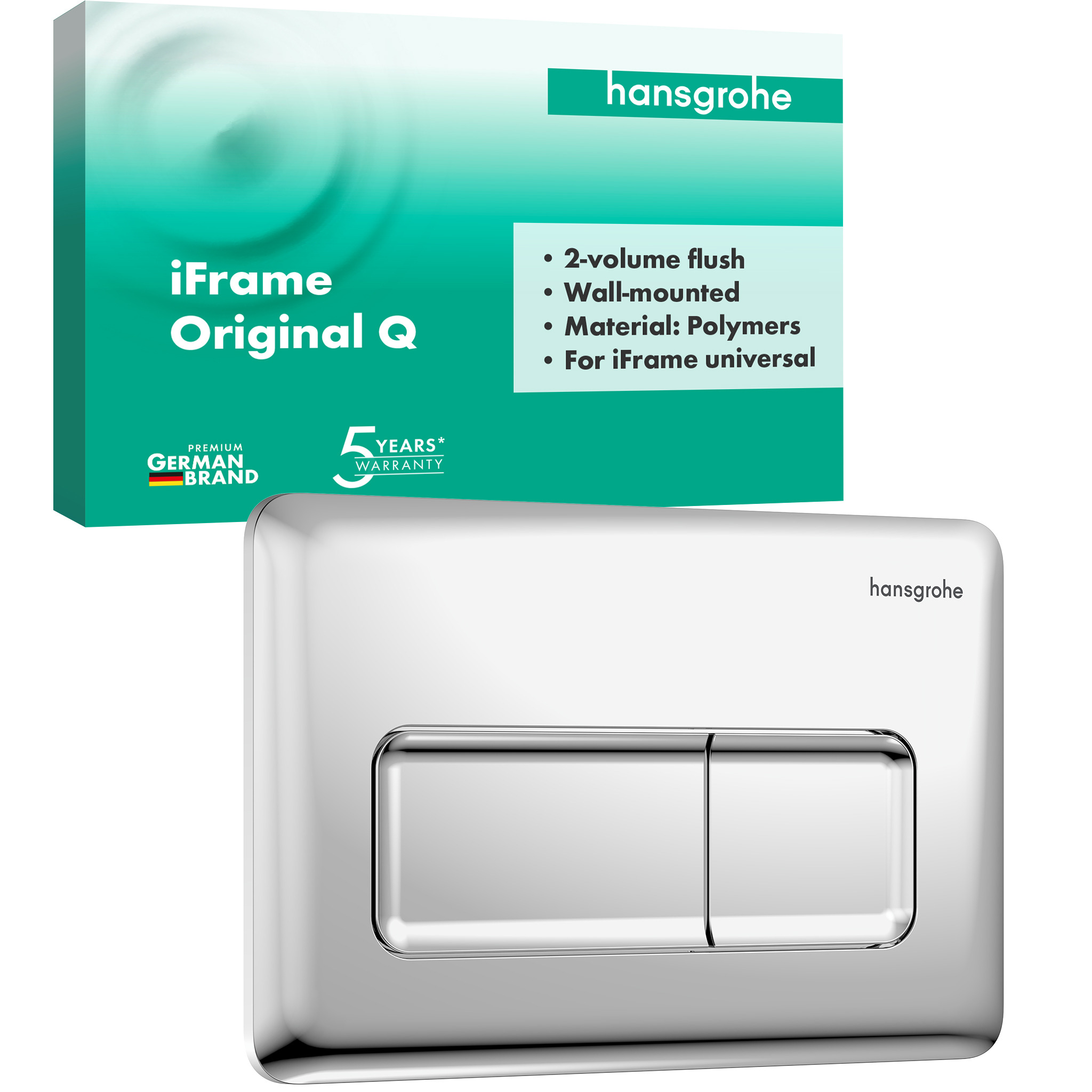 iFrame Original Q WC flush plate for dual flush