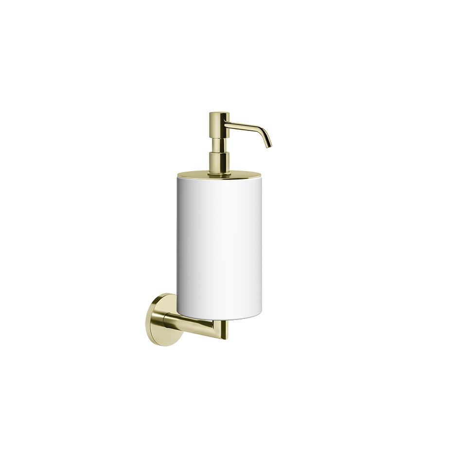 TONDO Seifenspender mit Becher weiß,  messing