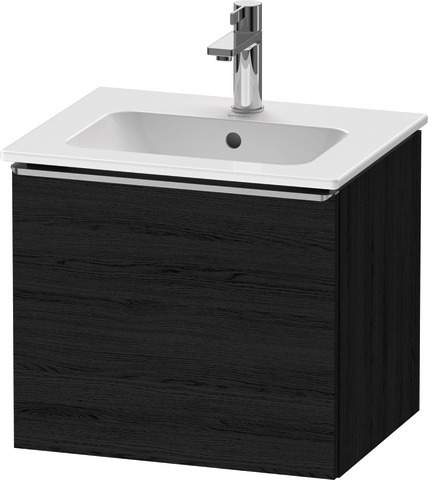 Duravit D-Neo Waschtischunterbau wandhängend mit Möbelgriff Edelstahl gebürstet