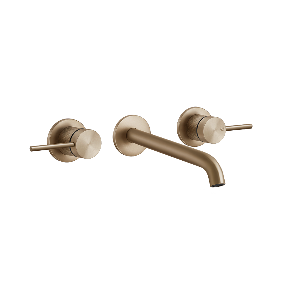 Gessi 316 Intreccio 2-Griff-Waschtisch-Wand-Armatur 180-201mm
