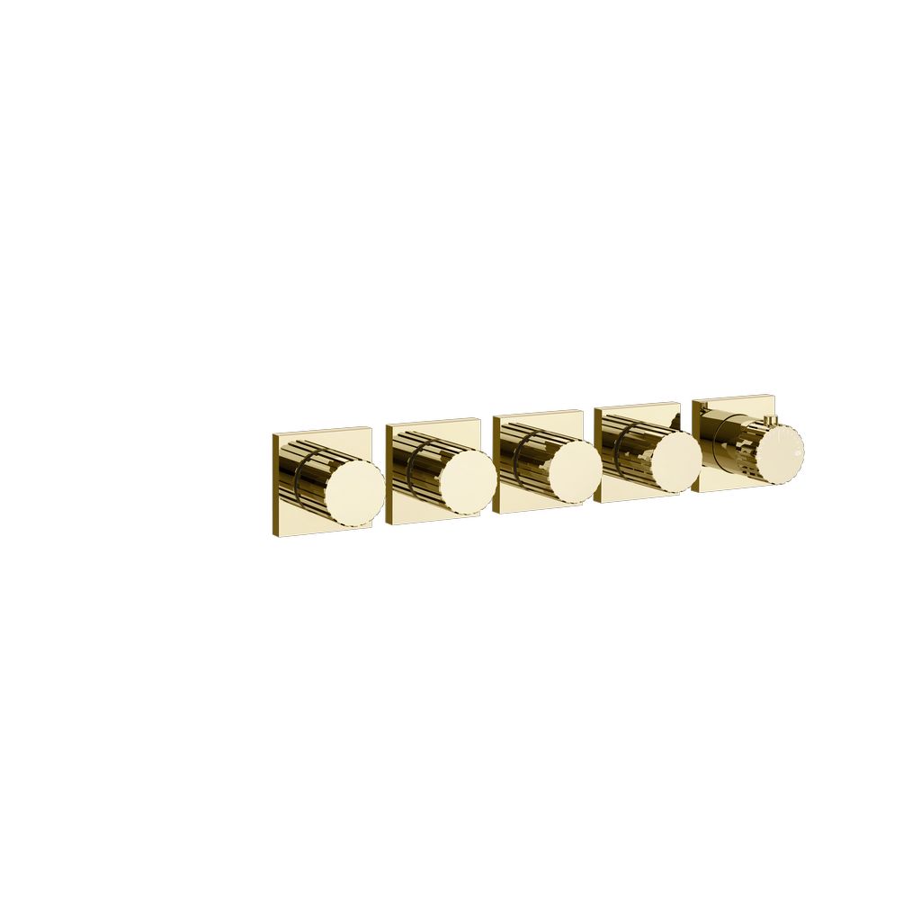 Gessi Incastri Unterputz-Thermostat, 4 Ventile, messing PVD