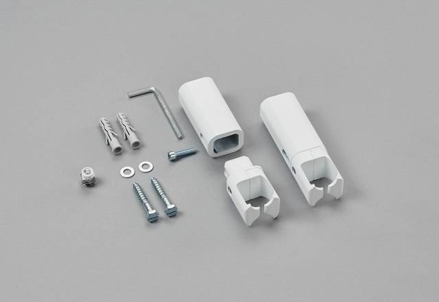 Montageset Raumteiler lang, ohne Fußstützte für Zehnder Toga, Weiß