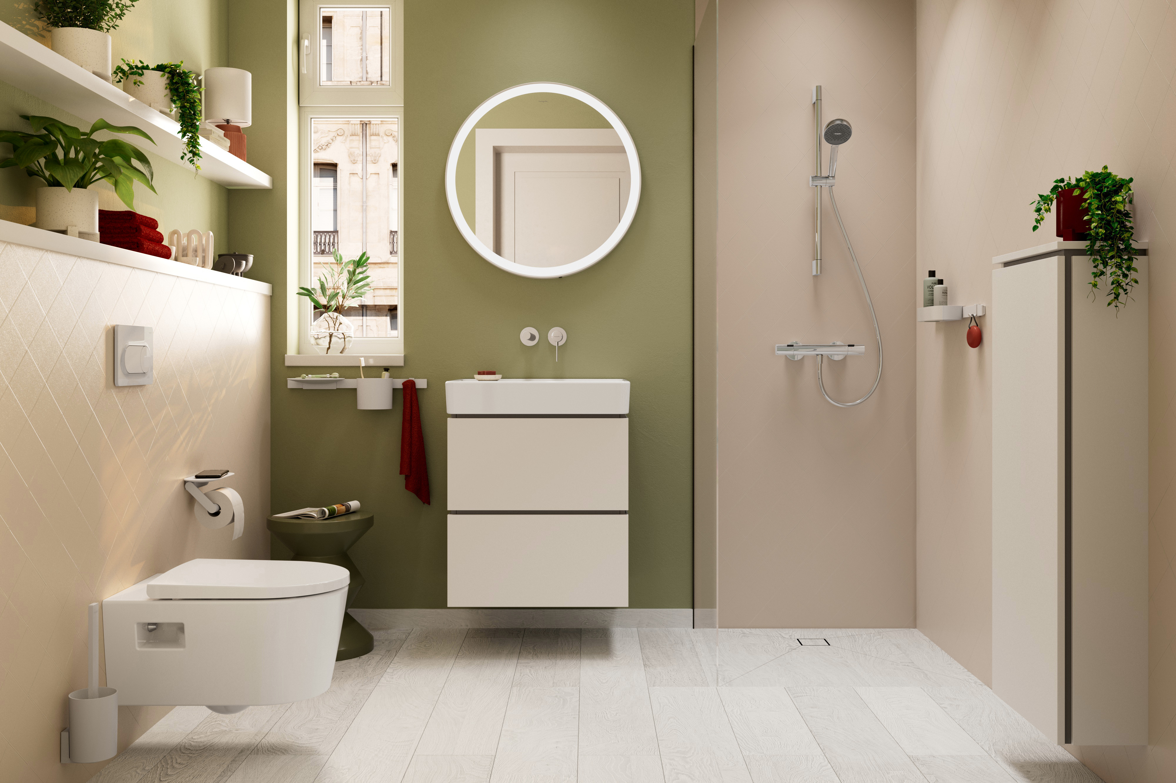 Activera S Duschset 95 1 Strahlart  wassersparend mit Duschstange 65 cm