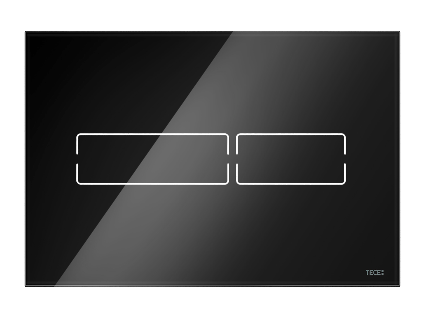 TECE TECElux Mini Abdeckplatte Glas schwarz glänzend