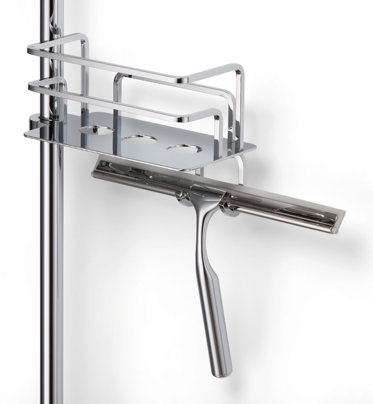 Duschkorb Optisign mit Haken und Wischer