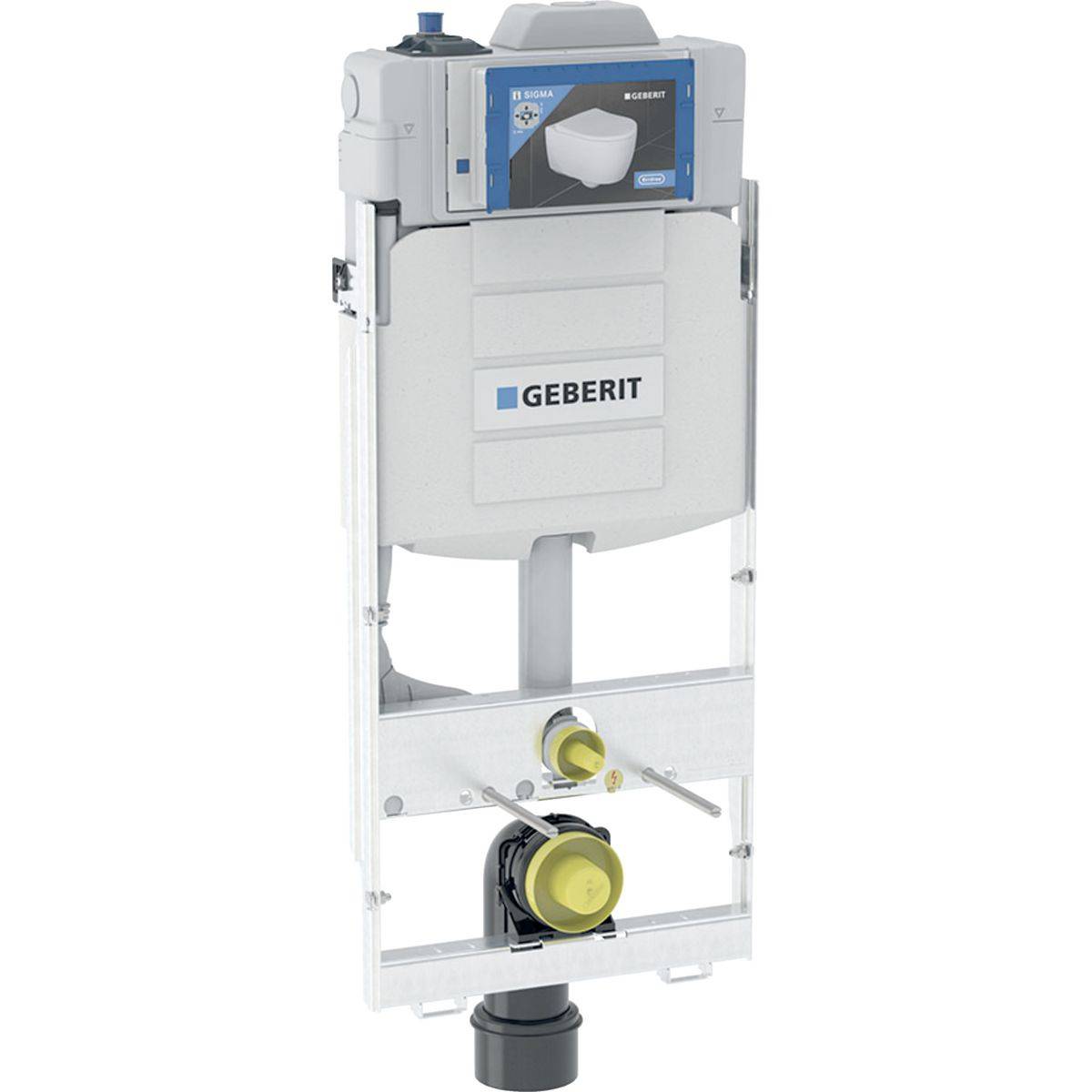 GIS element for wall-hung WC, 125cm, with HS50 hygienic flush, 1 water connection