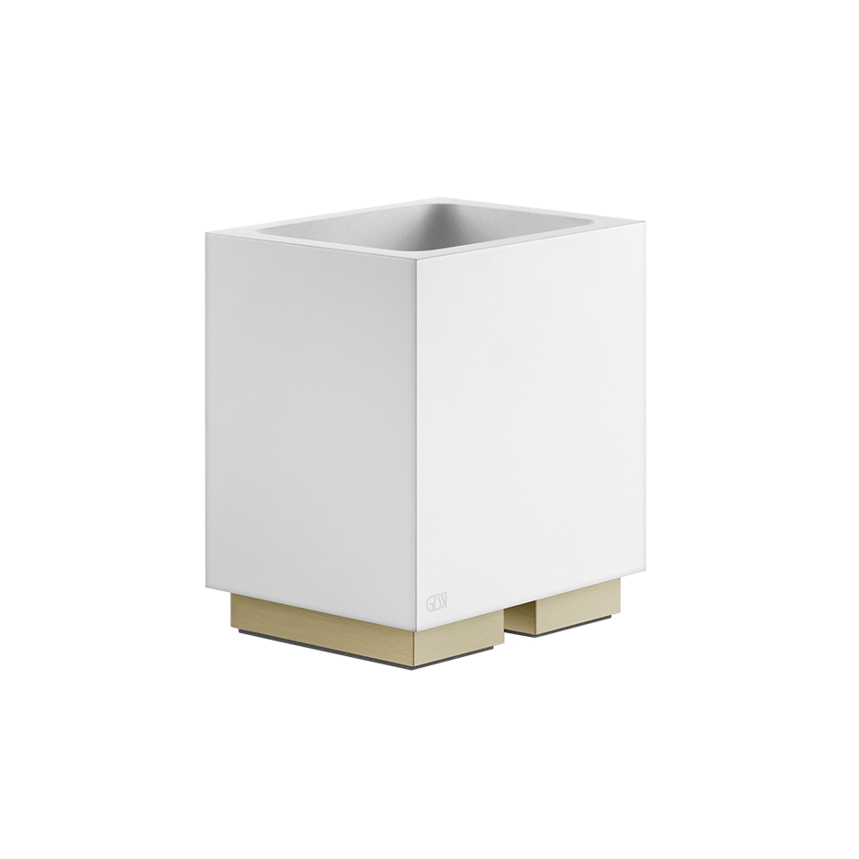 Gessi Rettangolo Stand-Glashalter Becher weiß