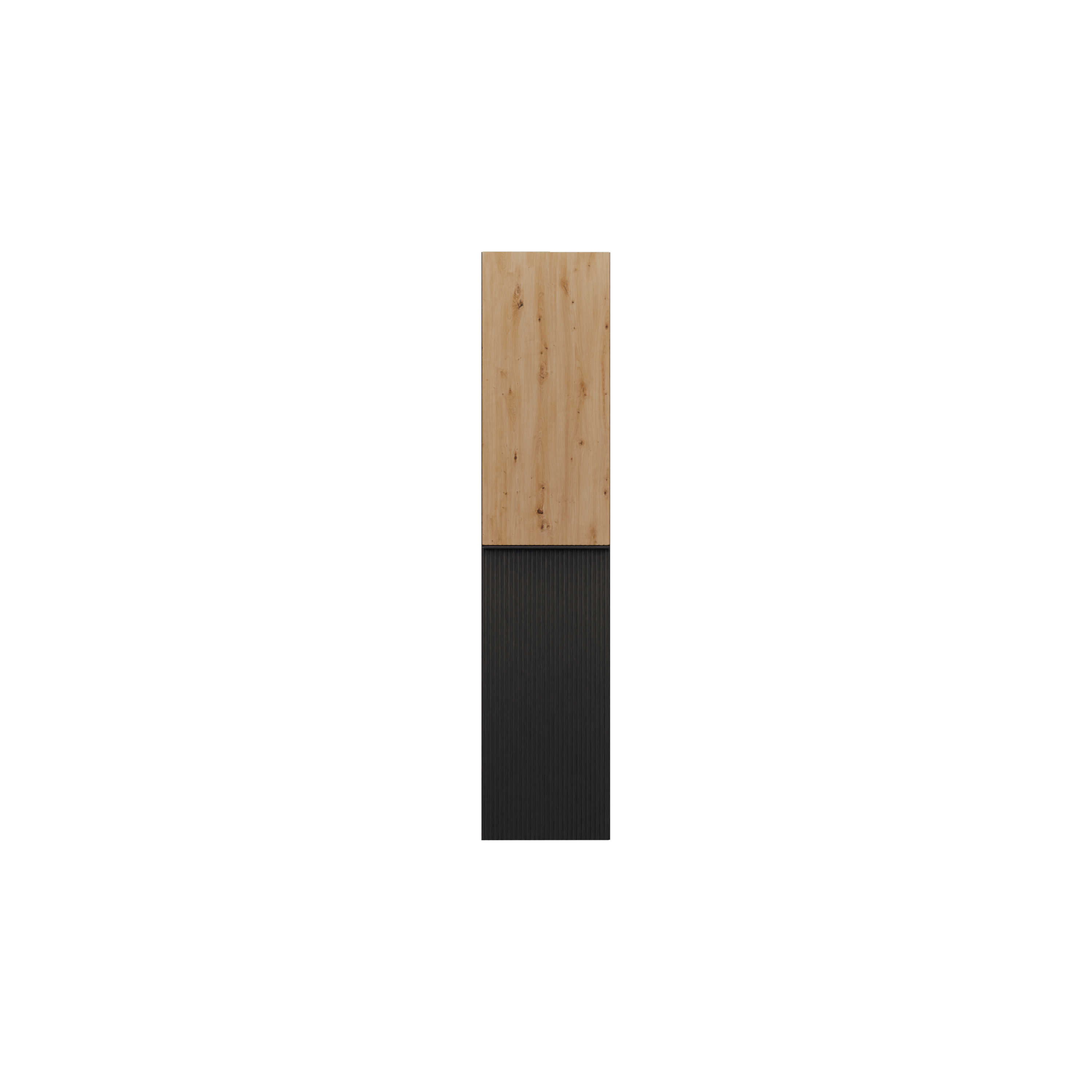 burgbad Fiumo 2.0 Hochschrank Graphit Softmatt, Griff Schwarz Matt G0200