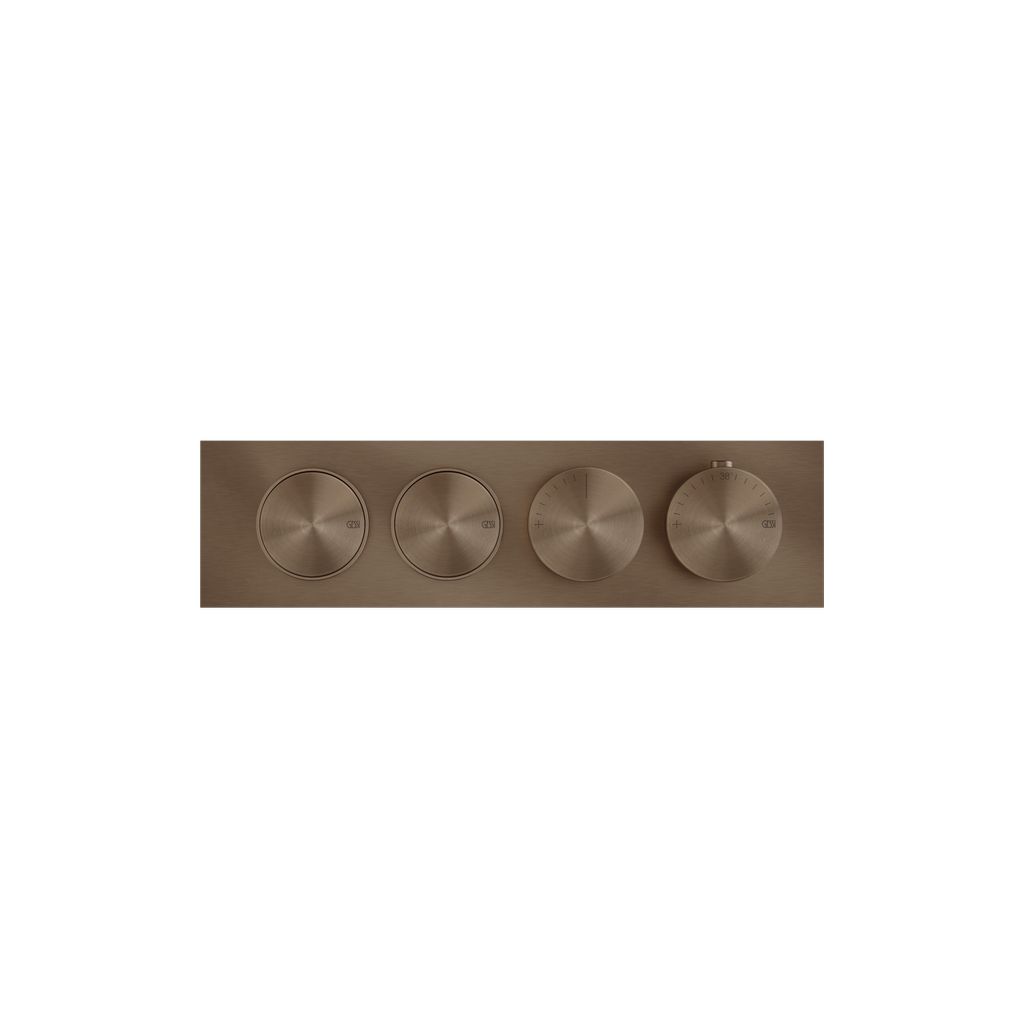 Gessi LINEAR ORIGINI Hochleistung-Thermostat Coffee bronze gebürstet PVD