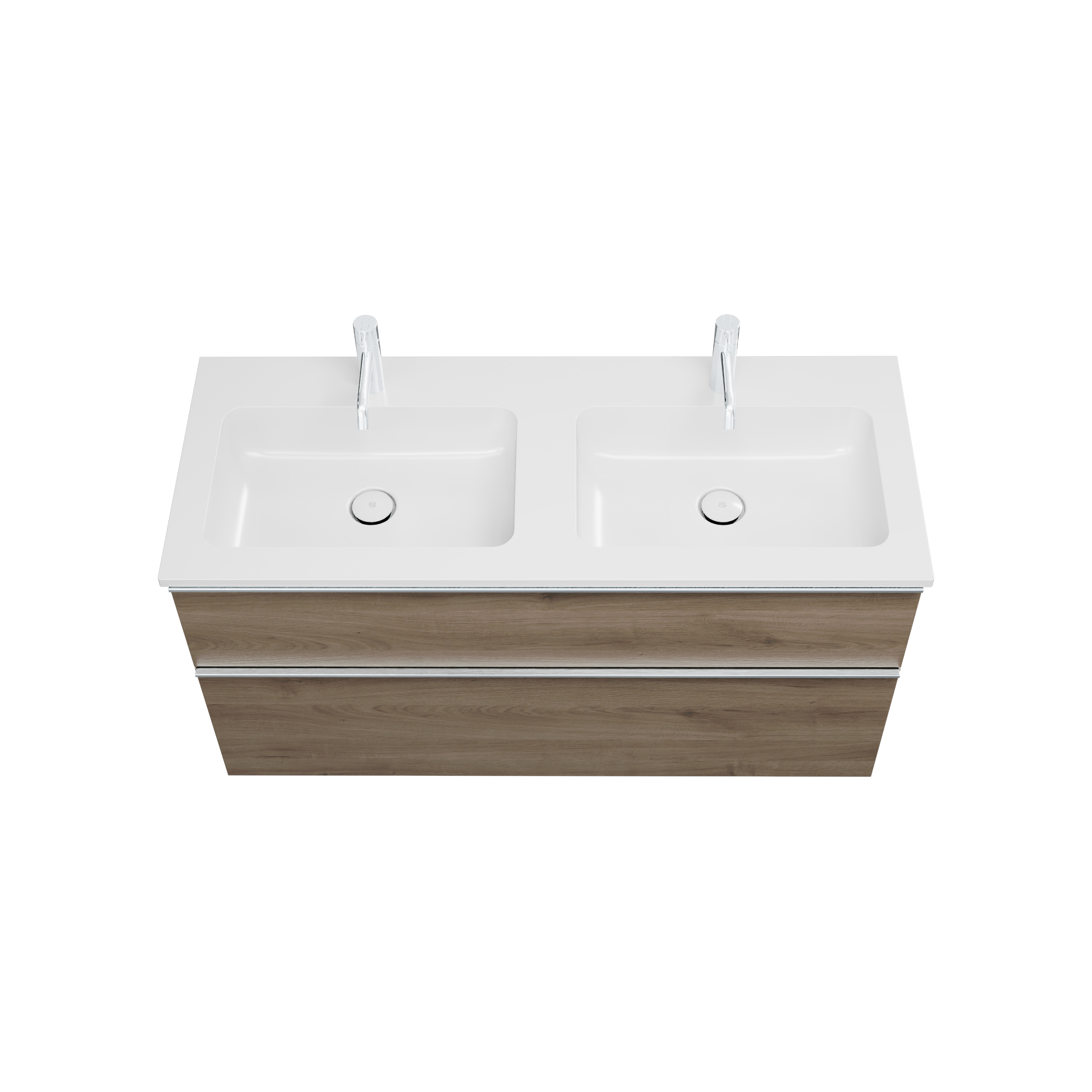 burgbad Eqio Badmöbel-Set SHCD122 Eiche Dekor Caramel/Alpinweiss