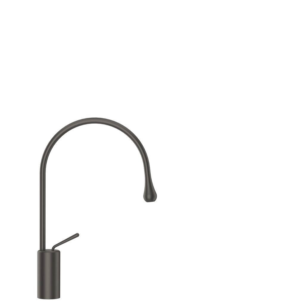 Gessi Goccia Waschtisch-Einhebelmischer Radius 125mm, Metall schwarz gebürstet