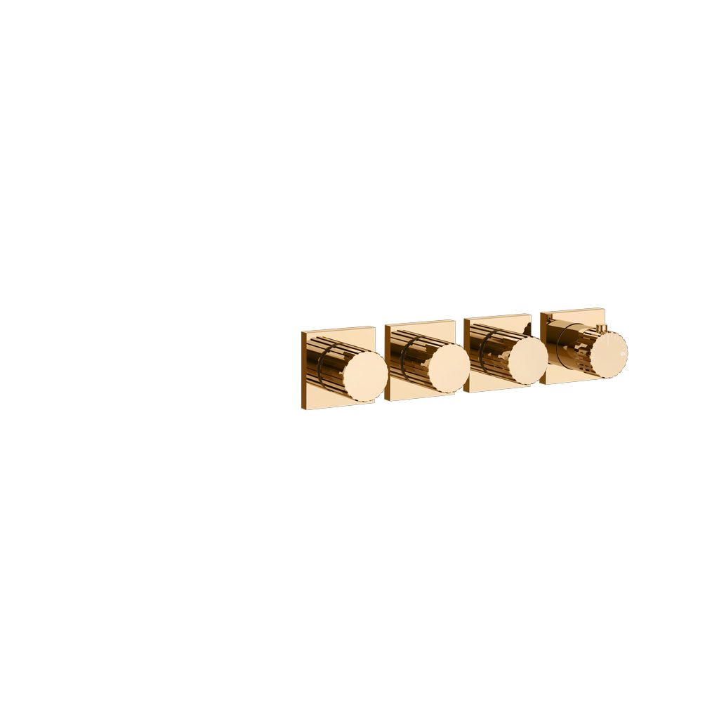 Gessi Incastri Unterputz-Thermostat, 3 Ventile, warm bronze PVD