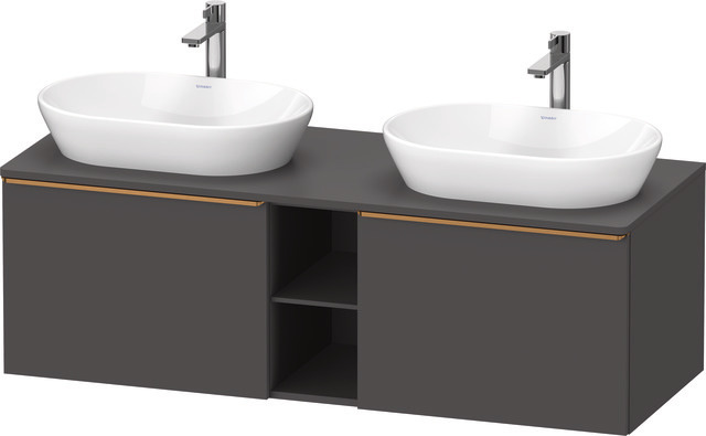 Duravit D-Neo Konsolenwaschtischunterbau mit Möbelgriff Bronze gebürstet