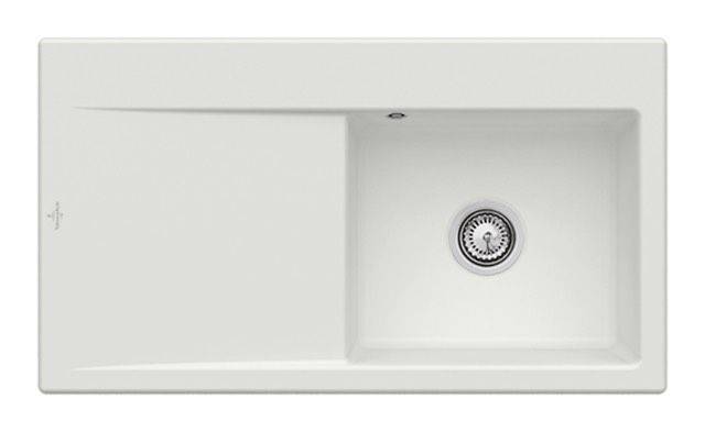 Villeroy & Boch Subway Style 50 Spüle Becken rechts mit Ablaufgarnitur mit Handbetätigung