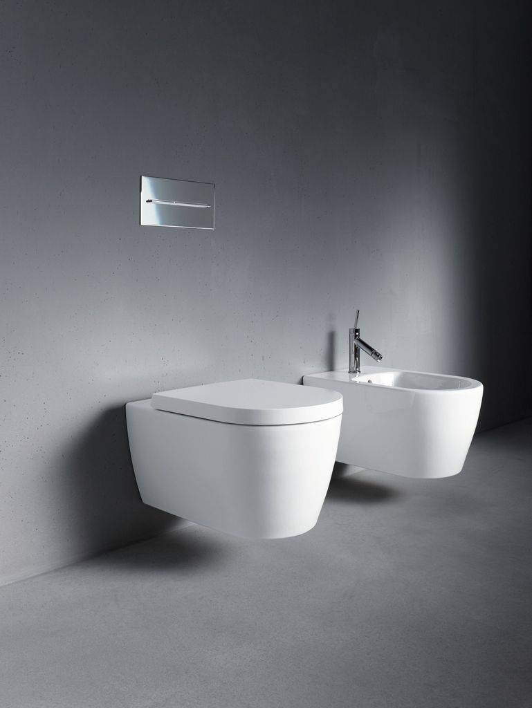 Me by Starck Wand-WC 570 mm Tiefspüler, rimless, Durafix