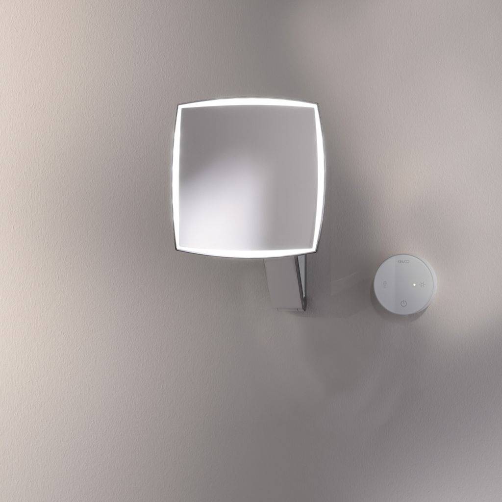 Kosmetikspiegel iLook_move, eckig, beleuchtet, 5-stufig-einstellbarer Lichtfarbe, Netzanschluss