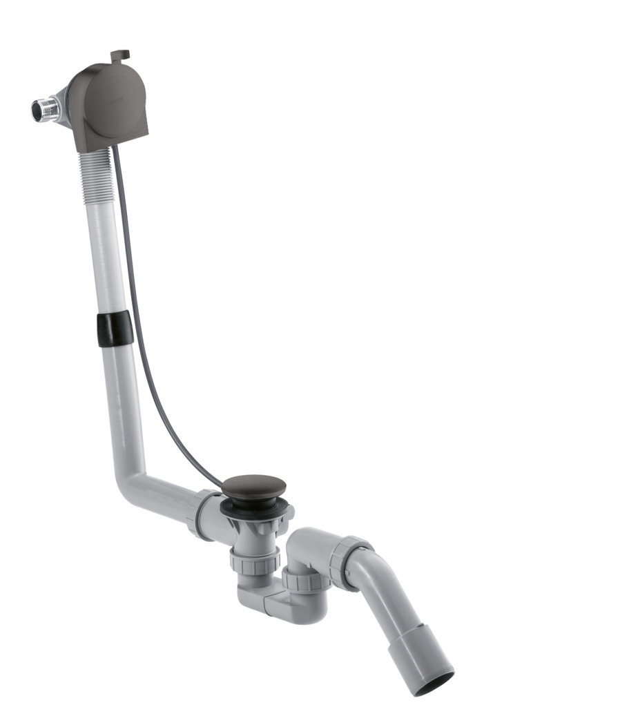 Axor Exafill S Komplettset Wanneneinlauf für Normalbadewannen, brushed black chrome