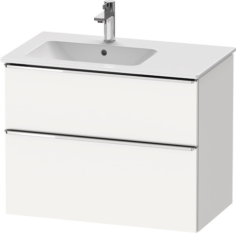 Duravit D-Neo Waschtischunterbau wandhängend mit Möbelgriff chrom