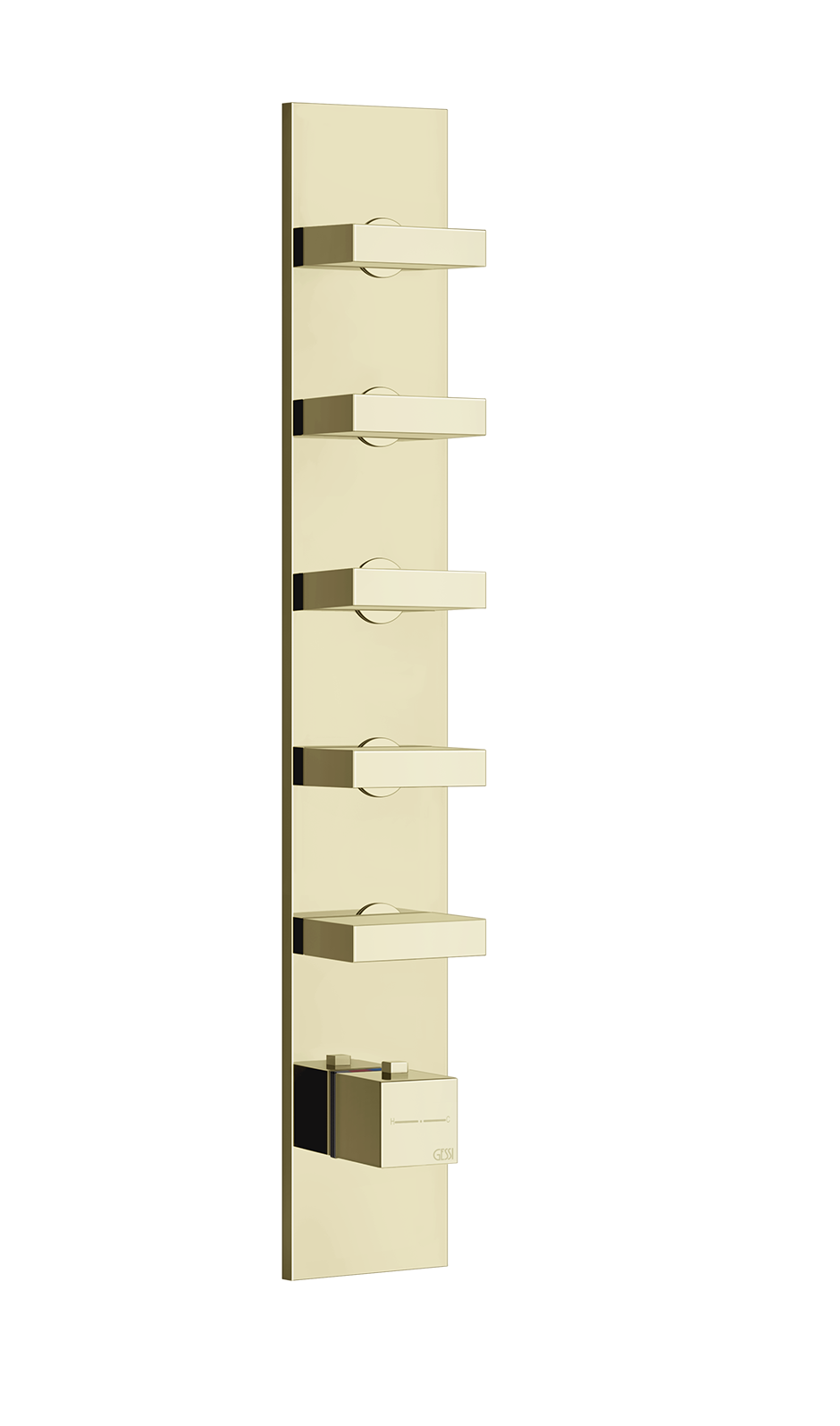 Gessi Rettangolo Wellness Unterputz-Thermostat für 5 Verbraucher, 3/4