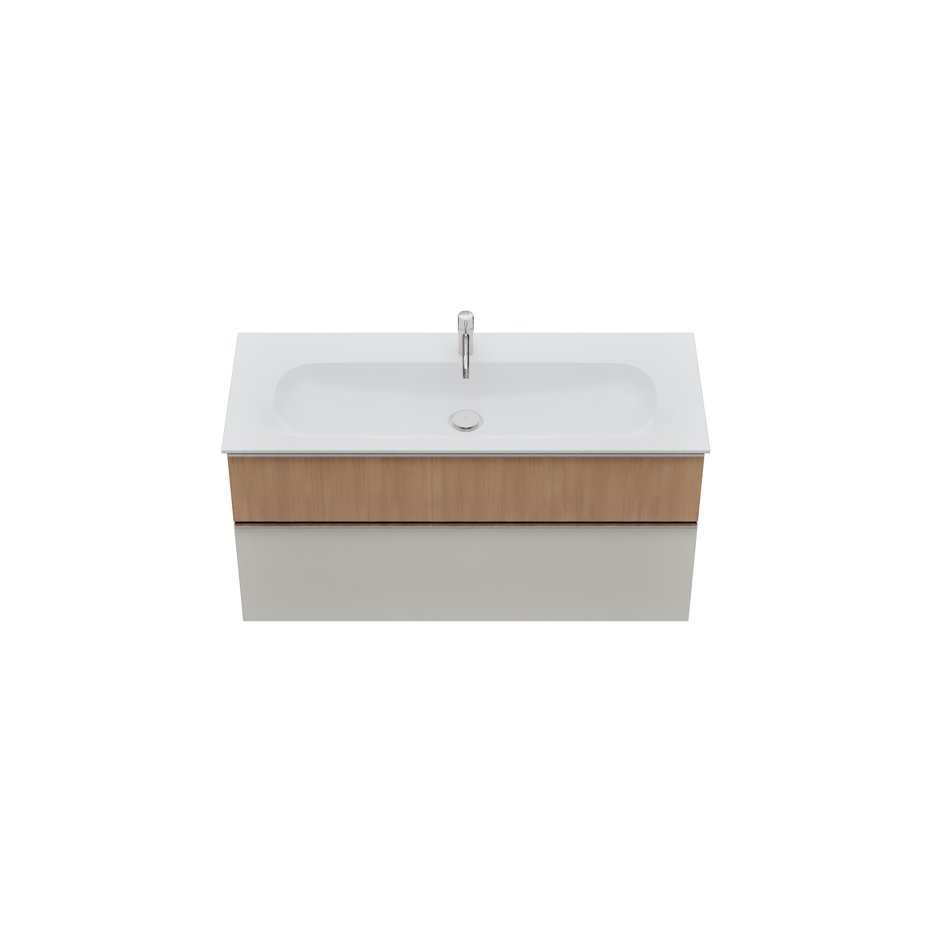 burgbad Fiumo 2.0 Badmöbel-Set 1220mm Veloursgrau Softmatt, Griff Chrom G0146