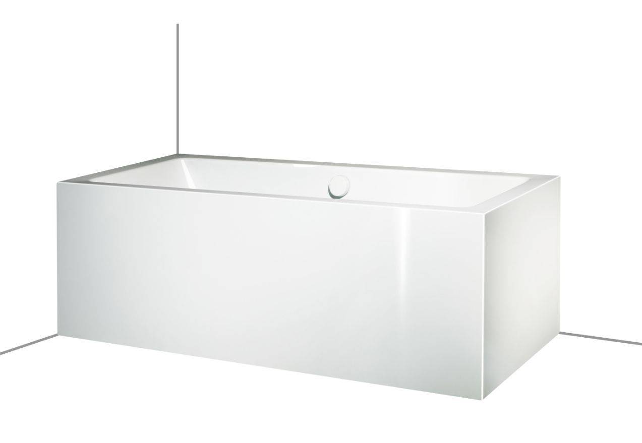 Meisterstück Conoduo 1 rechts Vorwand-Badewanne 1800 x 800 x 460mm, mit Ablaufgarnitur mit Füllfunktion