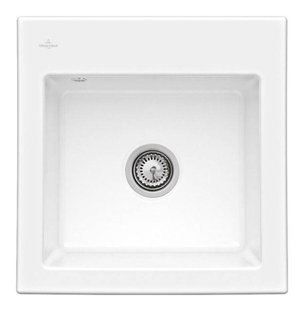 Villeroy & Boch Subway 50 S Flat Küchenspüle, mit Ablaufgarnitur mit Handbetätigung, 490 x 475mm