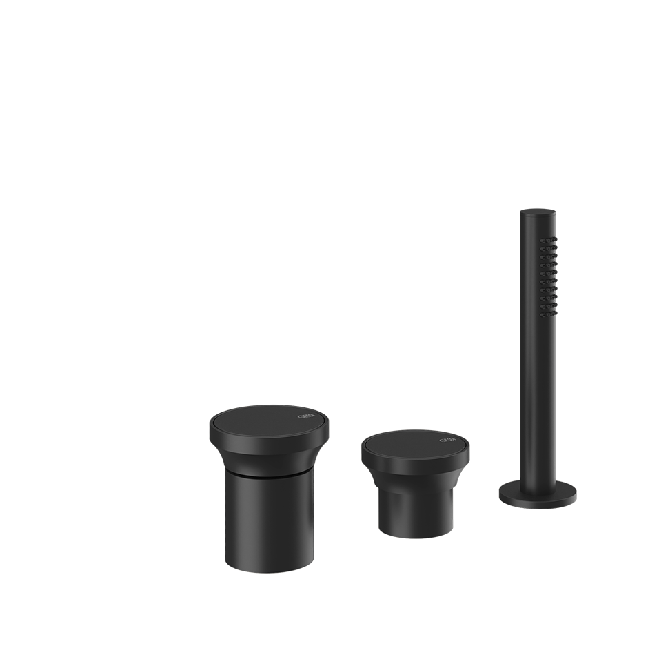 Gessi ORIGINI 3-Loch-Wannenarmatur Schwarz matt