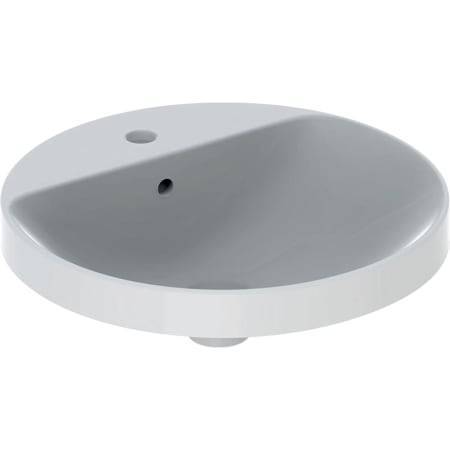 Geberit VariForm Einbauwaschtisch, rund, 480mm, mit Hahnloch, mit Überlauf