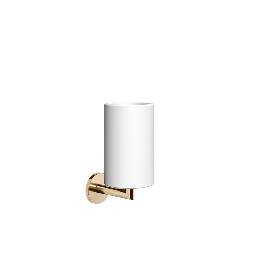 Gessi TONDO Becherhalter mit Becher weiß, warm bronze