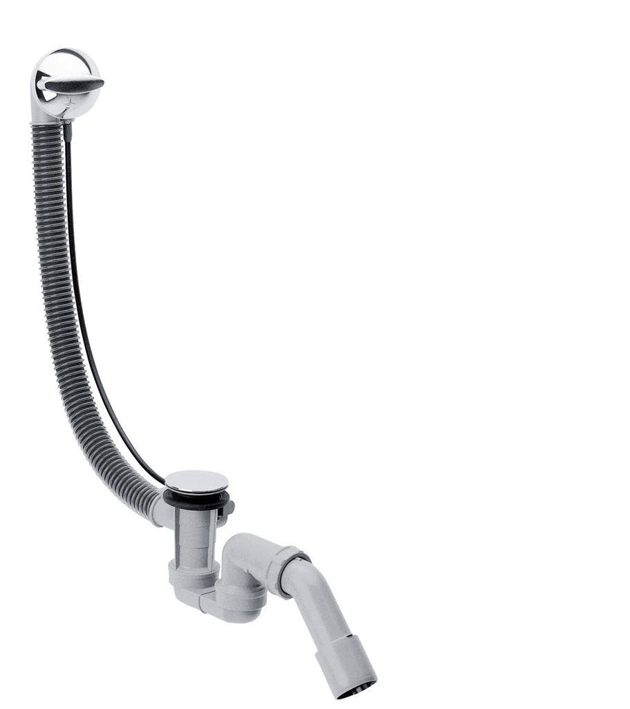 Hansgrohe Komplettset mit Flexaplus Fertigset und Ab- und Überlaufgarnitur für Normalwannen