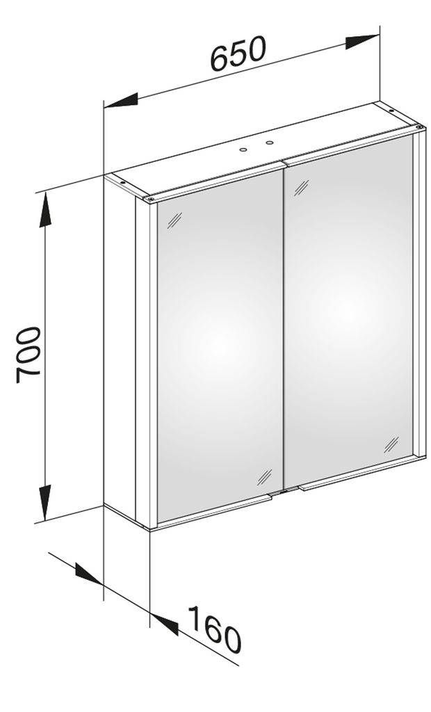 Spiegelschrank Royal Match  650mm breit