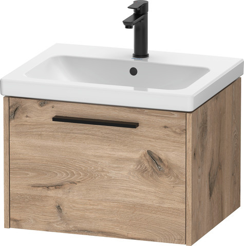 Duravit D-Code 2.0 Waschtischunterbau wandhängend, Griff diamant-schwarz, 584mm