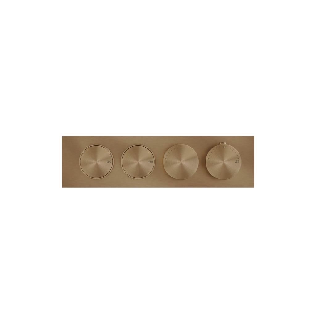 Gessi LINEAR ORIGINI Hochleistung-Thermostat Deep bronze gebürstet PVD
