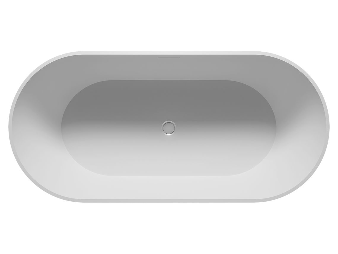 Bilbao 150 Solid Surface freistehende Badewanne 150 x 75 x 55,5cm
