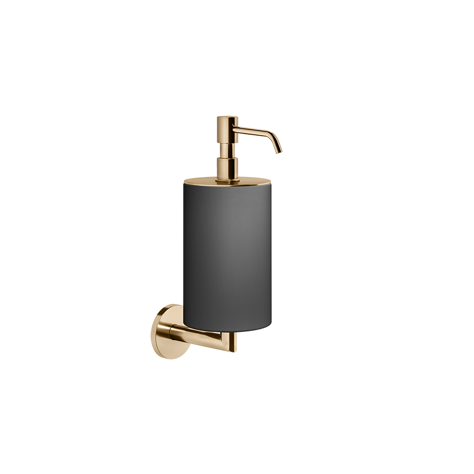 Gessi TONDO Seifenspender mit Becher schwarz, warm bronze