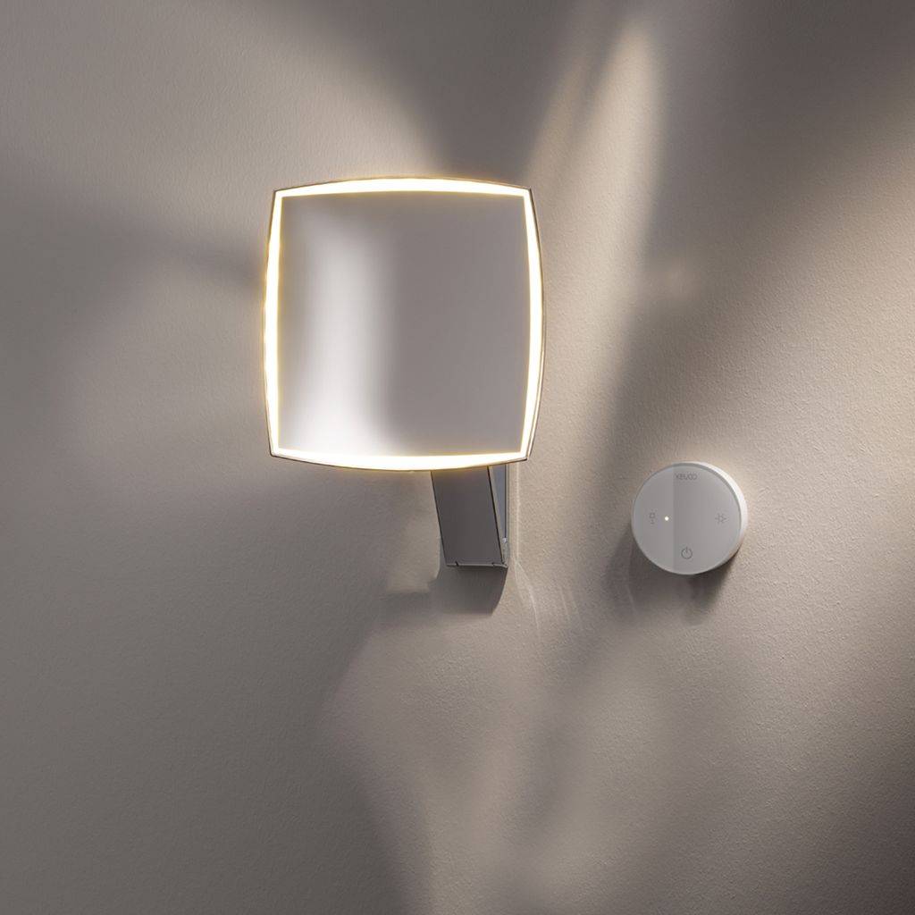 Kosmetikspiegel iLook_move, eckig, beleuchtet, 5-stufig-einstellbarer Lichtfarbe, Netzanschluss