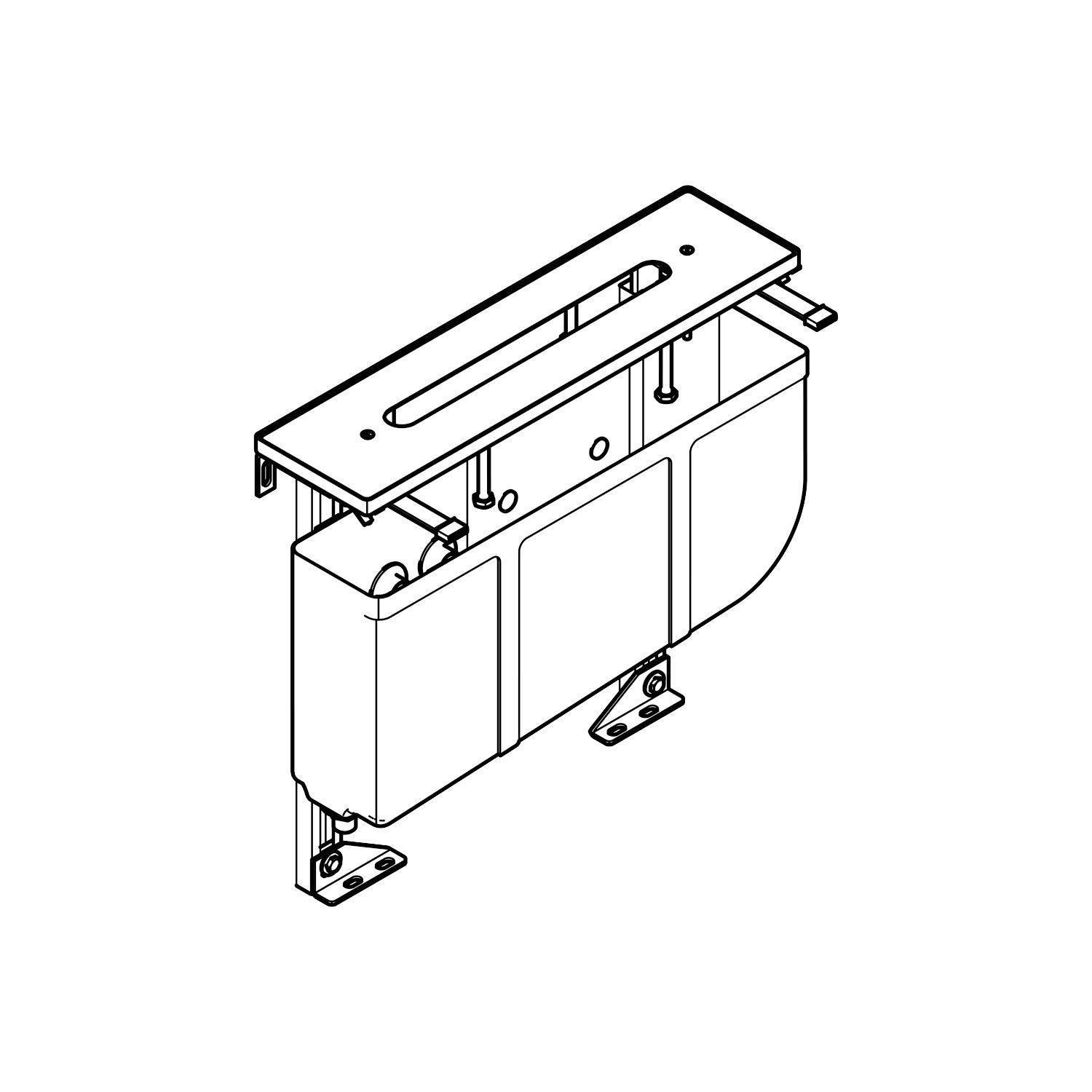 Dornbracht Perfecto Montagesystem 1261497090 für Vierloch-Wannenfüll- und Brausebatterien